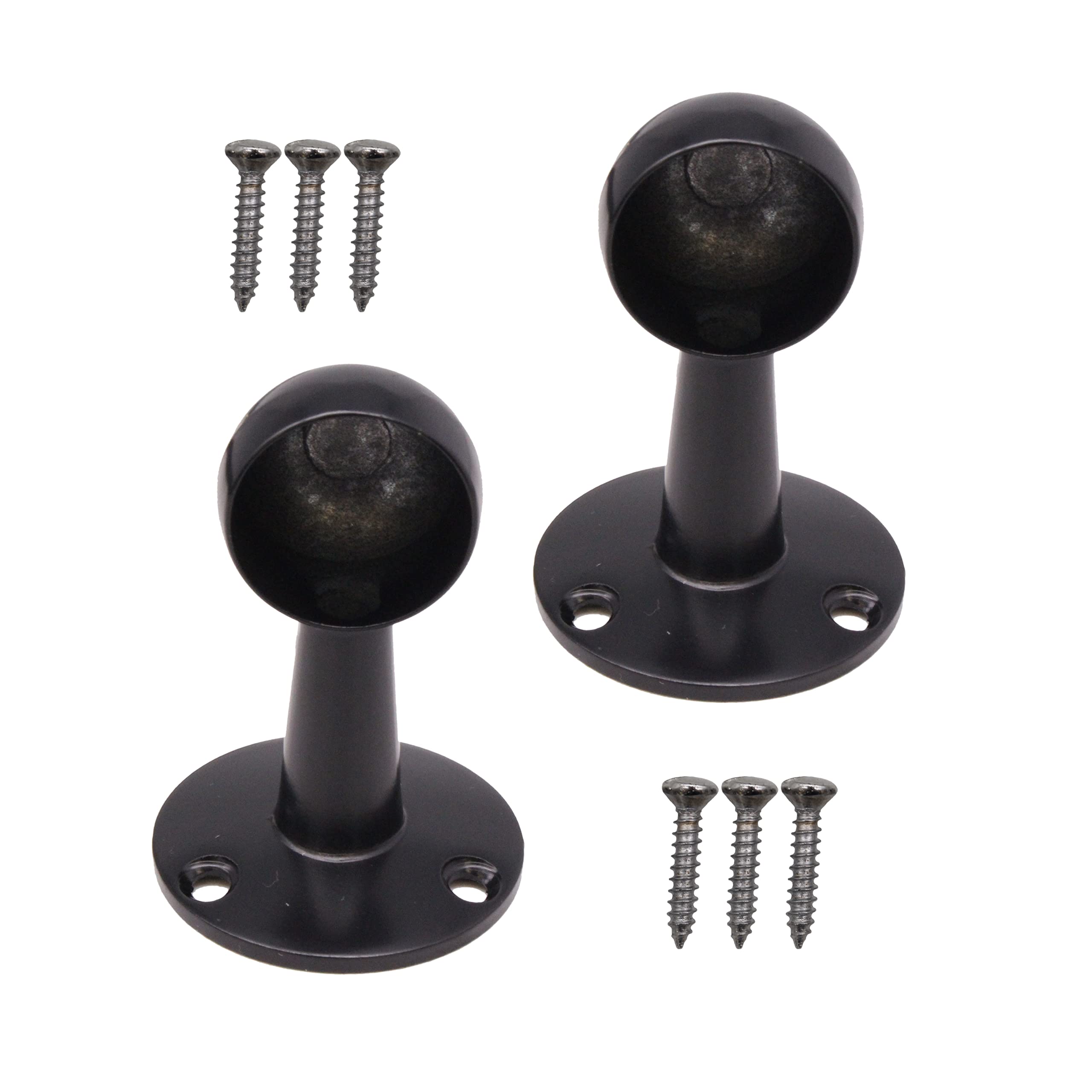 Round Wardrobe Rail for Hanging Clothes Rails 25mm (End Bracket)