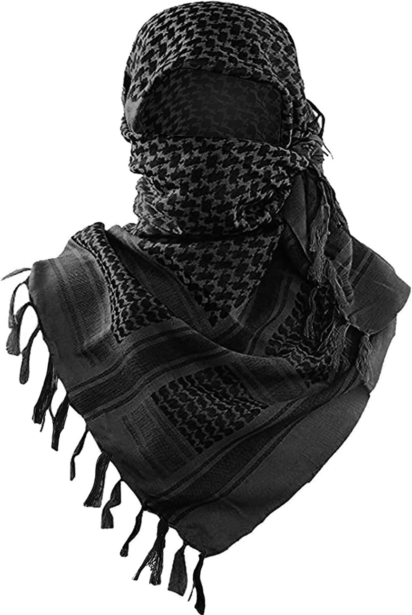Military Shemagh Tactical Desert Scarf / 100% Cotton Keffiyeh Scarf Wrap for Men And Women