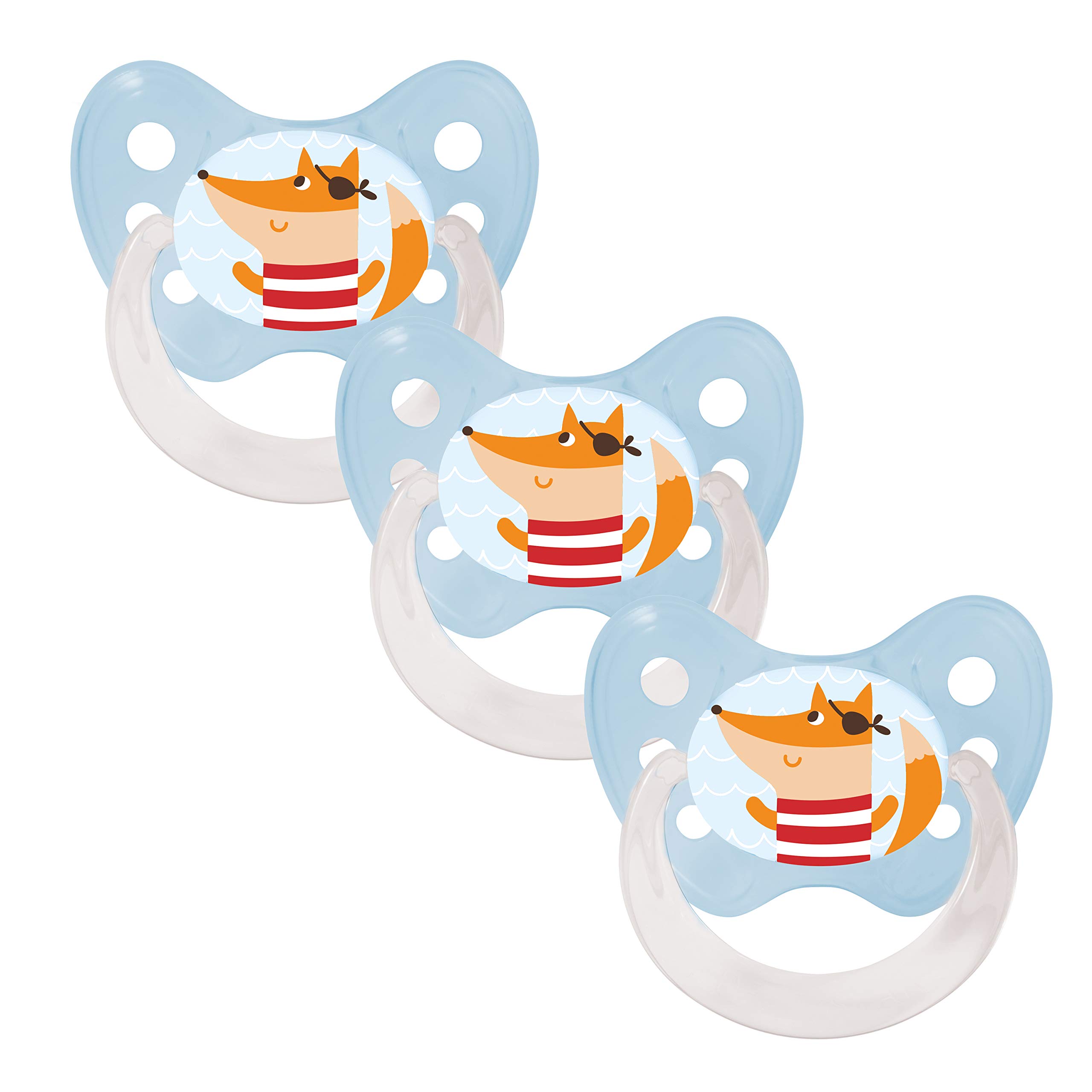 dentistar Set de 3 Chupetes Ortodónticos de Silicona – Talla 1, 0-6 meses – Chupete recien nacido previene la desalineación de los dientes – Libre de BPA – Corazón, Azul — view 27