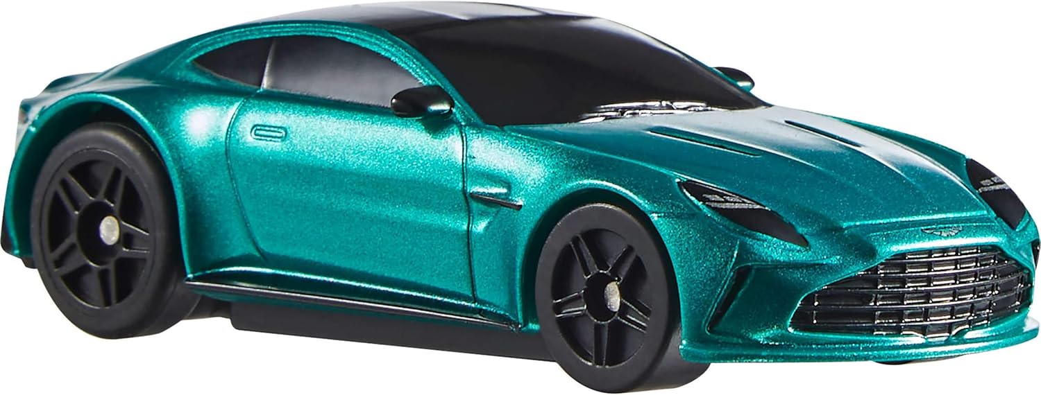 Hot Wheels RC Toy Car, Aston Martin Vantage, 1:64 Scale, Battery-Powered, Remote-Control Race Vehicle, Race On- & Off-Track, Booster Button for Speed