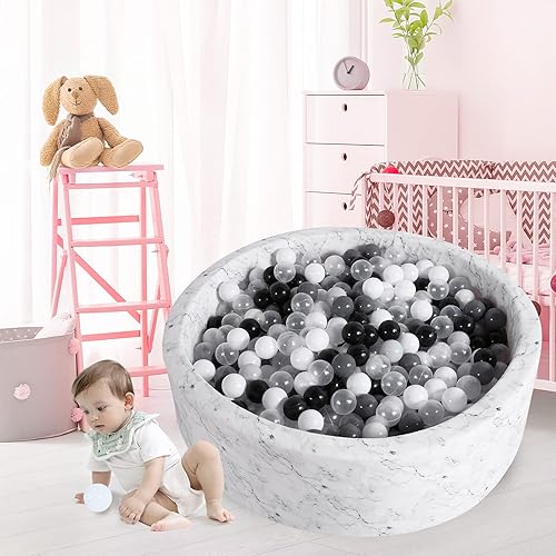 Vista 262 de STARBOLO Ball Pit Balls for Toddlers Phthalate Free BPA Free Non-Toxic Crush Proof Play Balls for Toddlers Kids Pool Playhouse Pack of 100 200 500