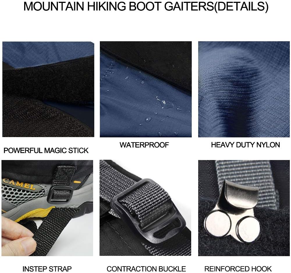 Luwint Waterproof Kids Leg Boot Gaiters - Hiking Hunting Climbing Gear for 6-12 Yrs Old Girls Boys (Navy) : Sports & Outdoors