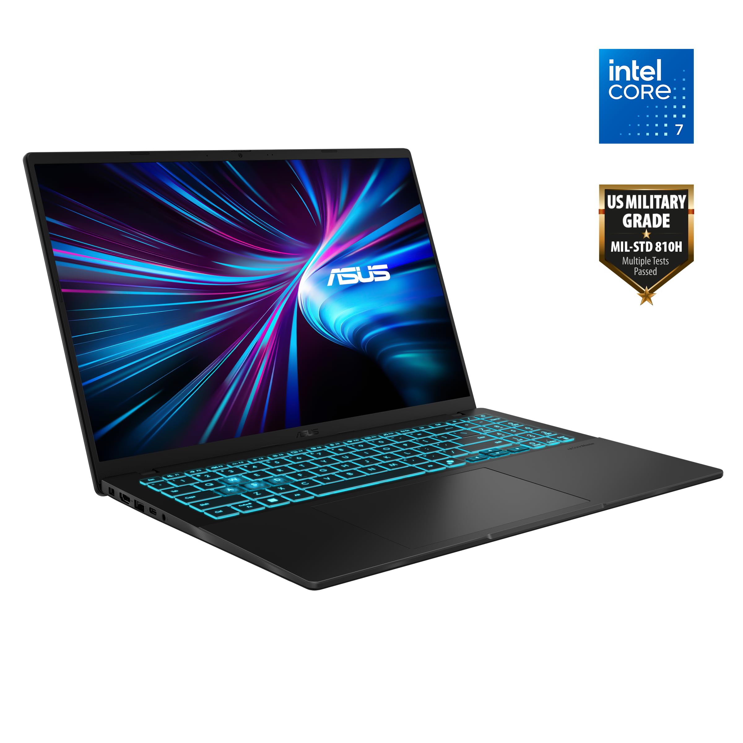 ASUS Vivobook 16 V3607VH#B0DXQCV4JB, Notebook con NVIDIA RTX 5050, Monitor da 16" Anti-glare, 144Hz, Processore Intel® Core™ 7 240H, RAM 16GB, 1TB SSD, Windows 11 Home, Nero