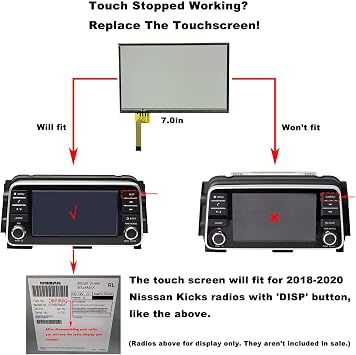 タッチスクリーンデジタイザー 日産キックス タイタン Xd ランドローバー Lr4 レンジローバー スポーツ ラジオ ステレオ ナビゲーション Gps Lcd ディスプレイ オーディオシステム ガラスパネル 交換用 7インチ 2010-2020 Gztauto