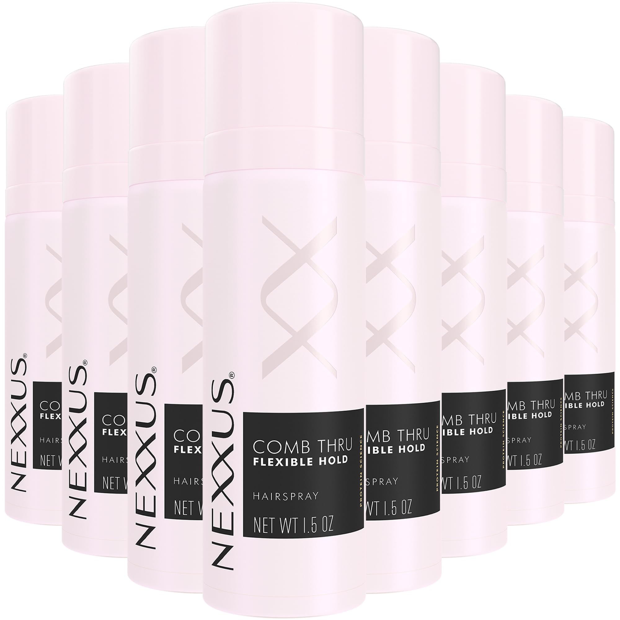 Travel Hairspray, Comb Thru Flexible Hold 4-Pack – 72-Hour Anti-Humidity Shield, 48-Hour Frizz Control, Rose Fragrance, 1.5 Oz Ea