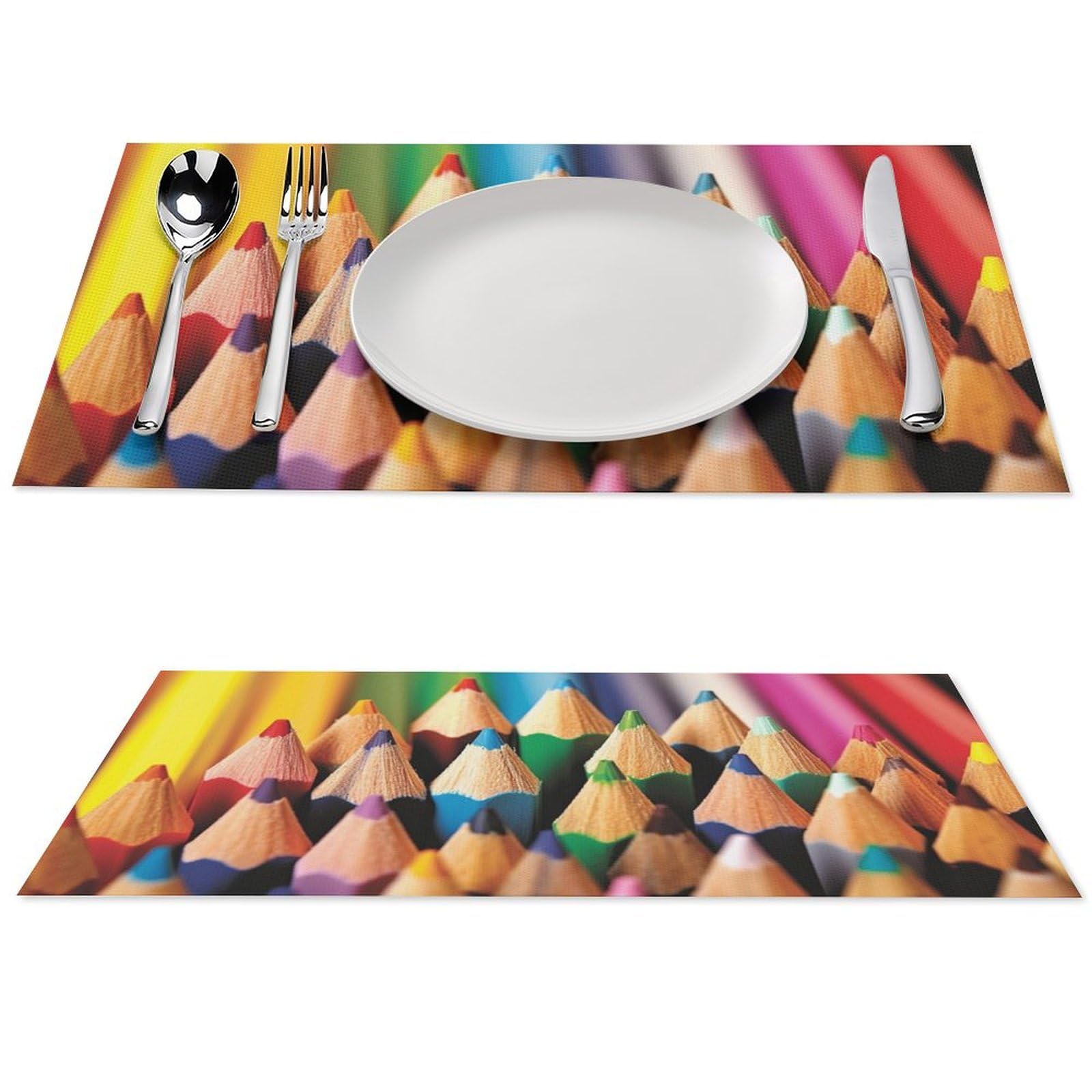 Sets de table colorés résistants à la chaleur napperons antidérapants salle à manger 45x30