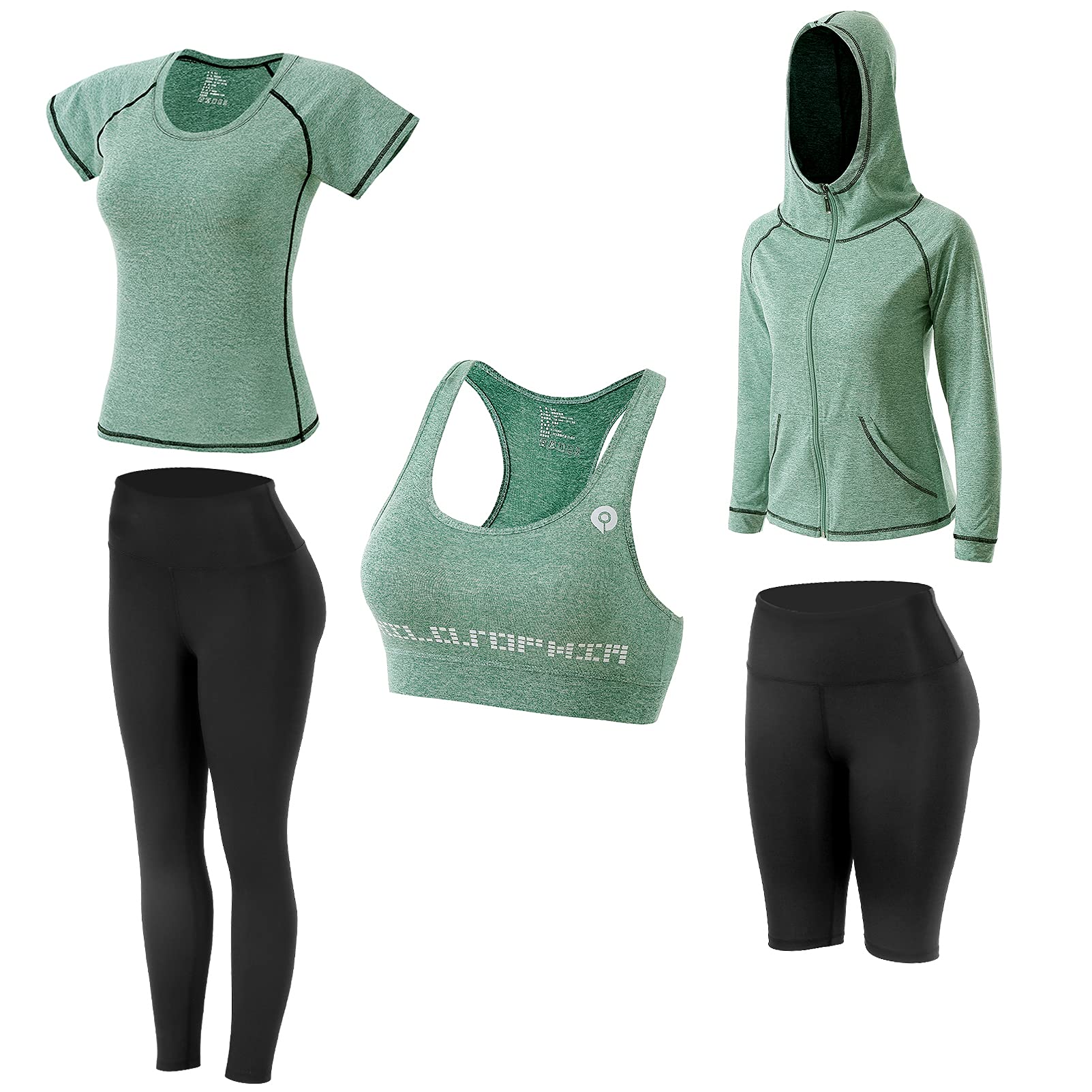 JULY'S SONG - Conjunto de yoga con 5 prendas, para correr, gimnasio, fitness — view 7