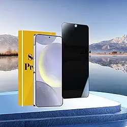 1 pacote para protetor de tela de privacidade para Galaxy S24 Plus, película de vidro temperado antiespião, dureza 9H, compatível com capas