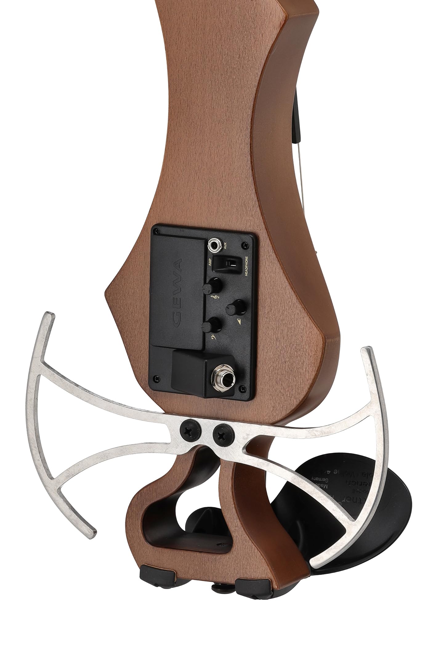 Violino elettrico GEWA, violino elettronico, Novita 3.0 3.0 oro-marrone con adattatore per poggiaspalla, 4 corde