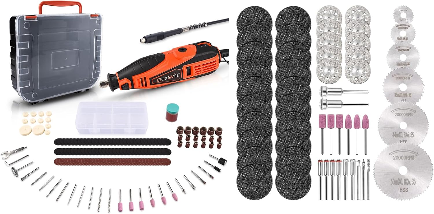 GOXAWEE Rotary Tool Kit and Cutting Disc Set