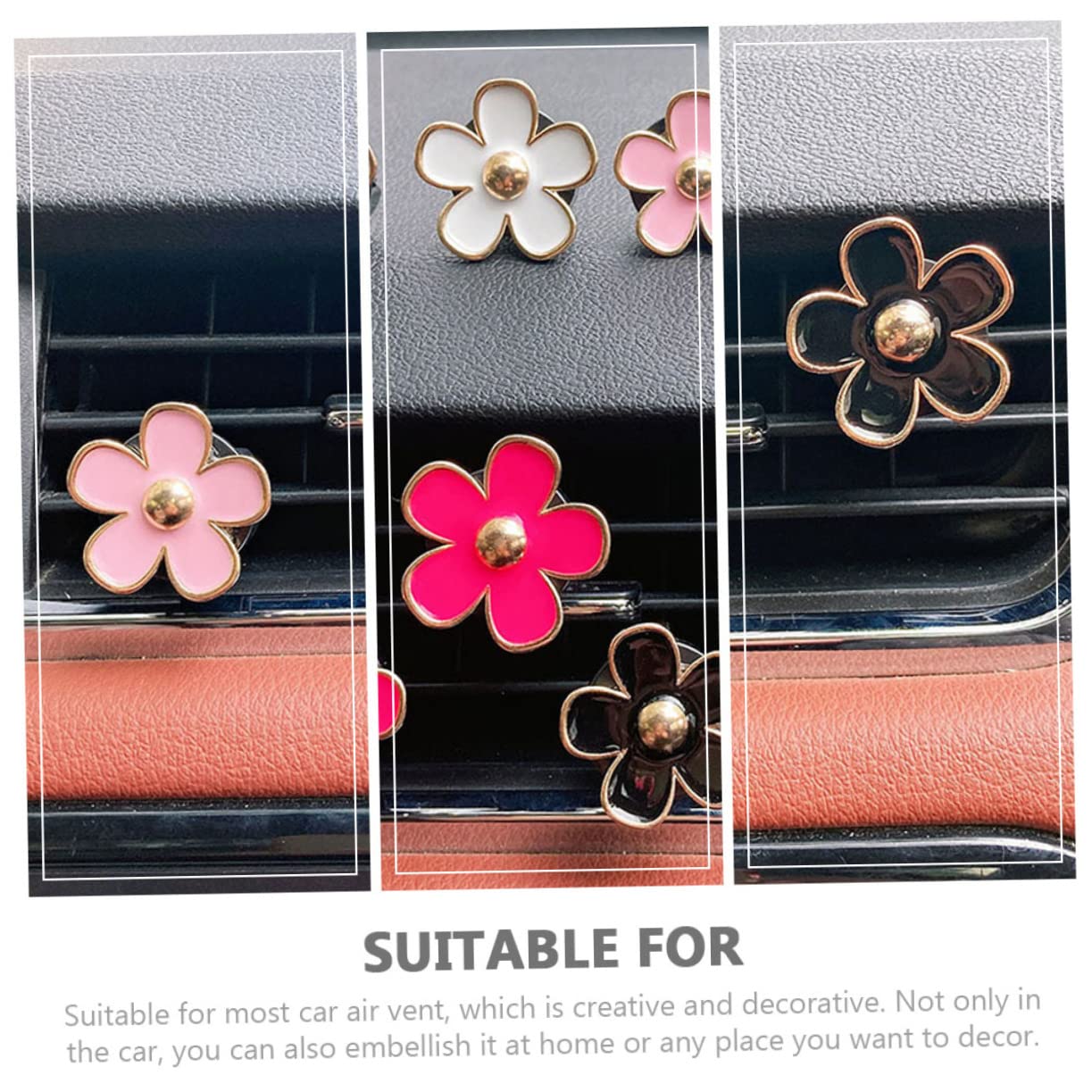 ibasenice 24stücke Auto Lüftung Clips Blumen- Aromatherapie Duftstecker Für Auto Stilvolle Innenraumaccessoires Für Installieren Und Langlebig