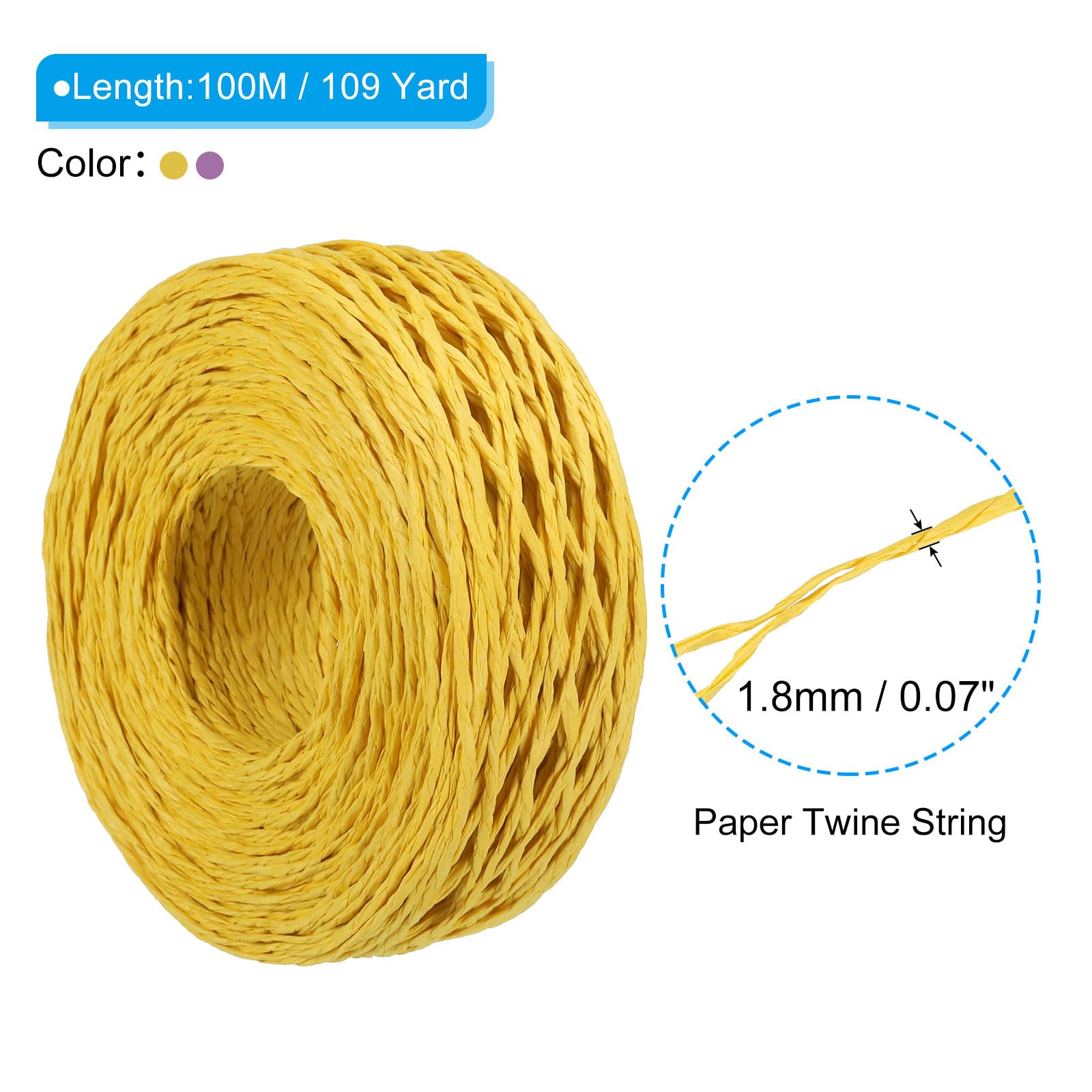 PATIKIL 1312 Feet Raffia Ribbon - Image 2