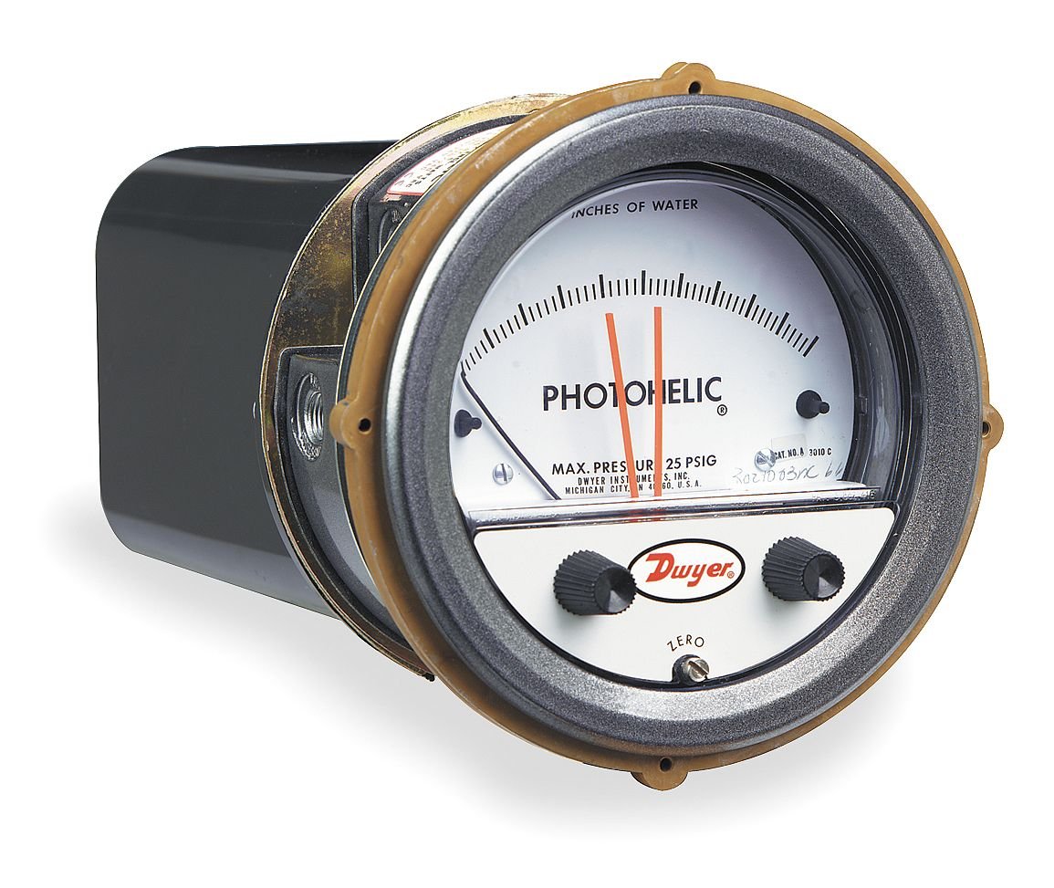 Amazon.co.jp: Dwyer® Photohelic® 差動圧力ゲージ&スイッチ、A3000-00