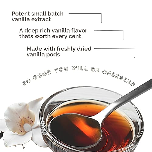 Miniatura 3 de Extracto de vainilla pura a granel, 128 onzas1 galón hecho de vainilla ugandesa con rico sabor cremoso para hornear, pasteles, postres.