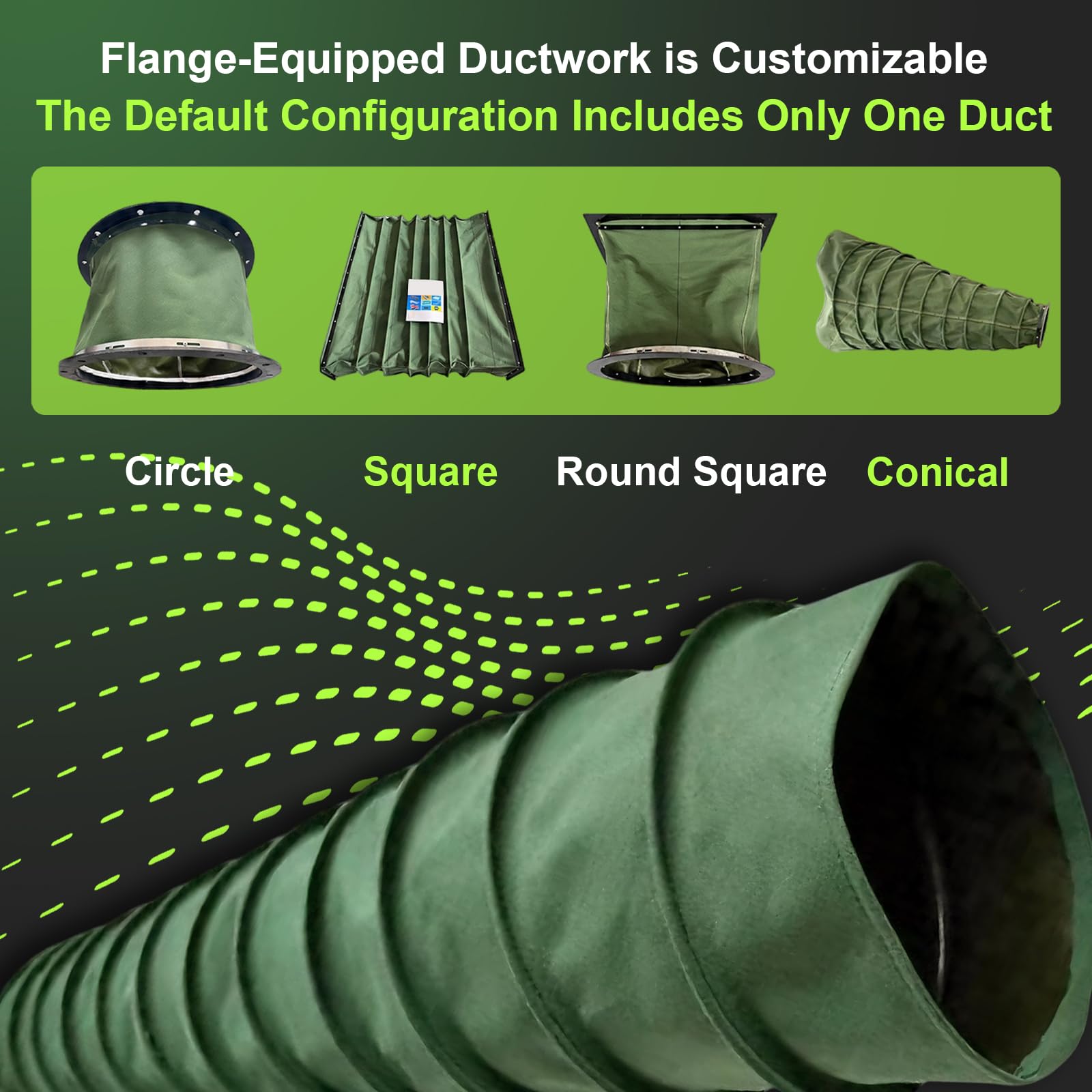 Manguera Flexible De Lona Resistente para Conductos De Ventilación