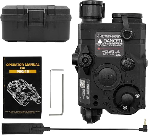 Miniatura 11 de Zhongren Airsoft Tactical 3 en 1 PEQ 15 IR láser blanco linterna LED + mira láser rojo/verde para AEG GBB CQB para caza de paintball al aire libre