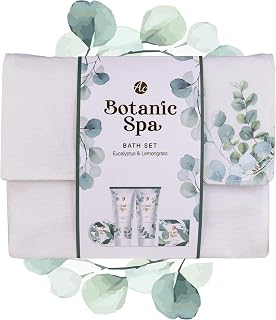 Accentra BOTANIC SPA Gift Set for Women with Bag, Makeup Bag with 4 Body Care Products: Shower Gel, Hand Cream and Body Butter, Shower Set for Women for Valentine's Day, Mother's Day or Christmas