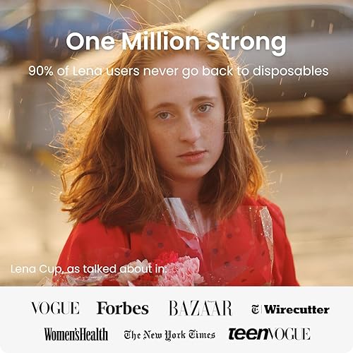 Miniatura 8 de Lena Copa Menstrual Reutilizable Gris, Grande Usuarios experimentados y avanzados de copas Alternativa de tampón, almohadilla y disco de período