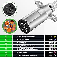 Vista 11 de Nilight Adaptador de remolque de hoja plana de 7 vías a 4 vías, carcasa de nailon resistente a prueba de agua, conector de cableado de 7 pines a 4