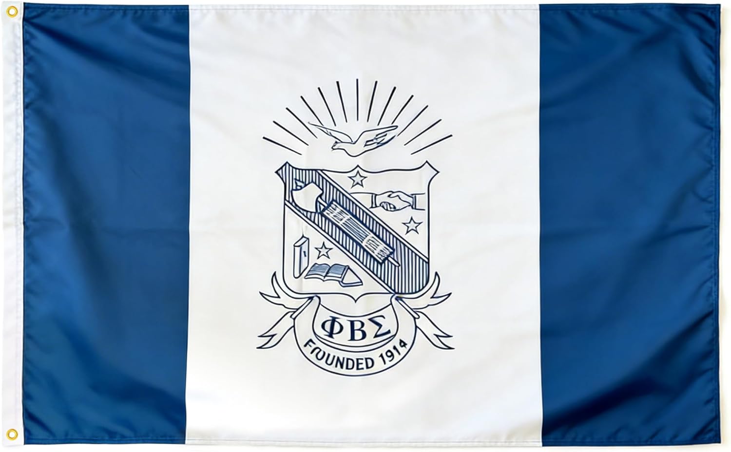 Phi Beta Sigma Flag Official Fraternity,Brass Grommets & Double Stitch,Polyester Banner Wall Decor for Outdoor Indoor Decoration,3x5 Feet