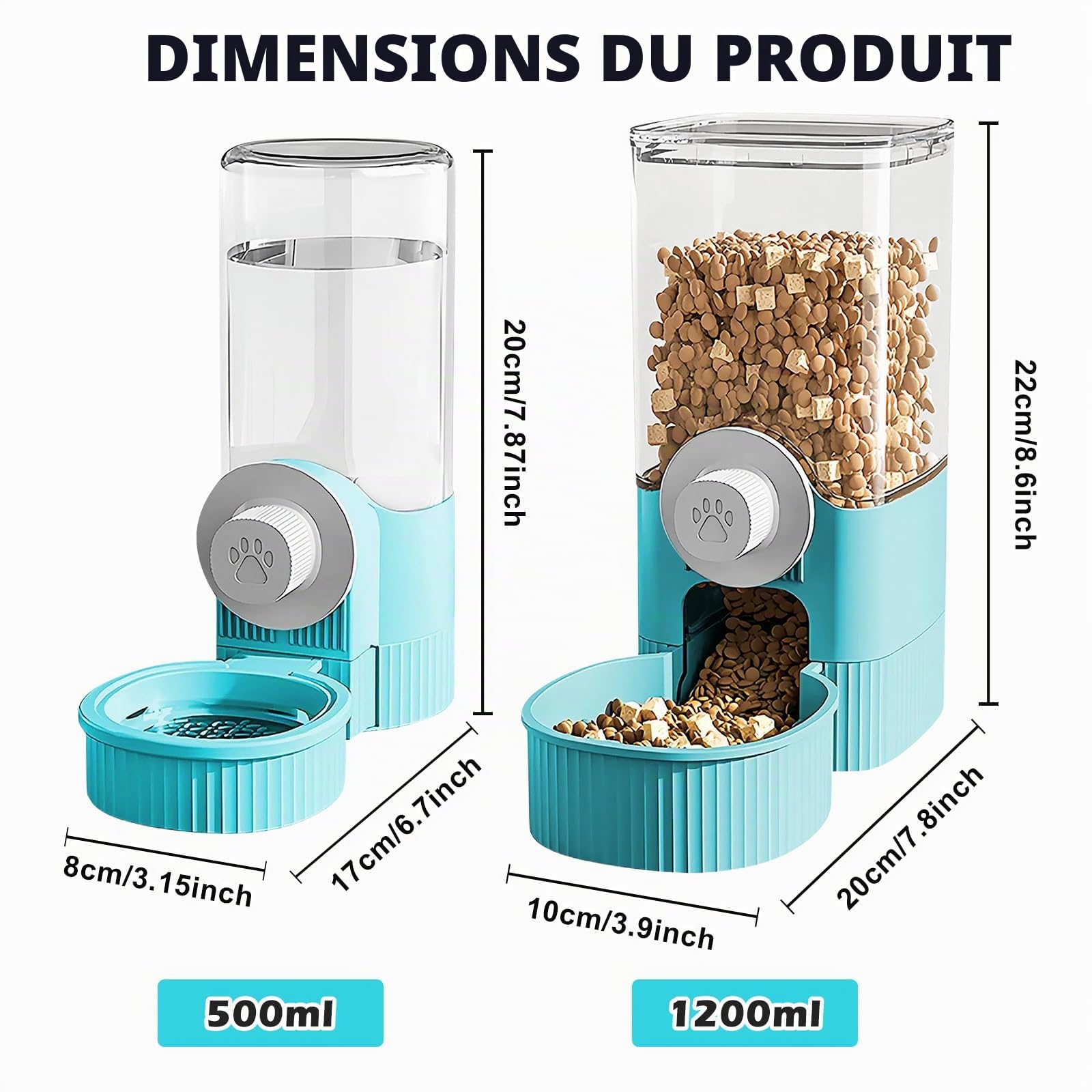 Abreuvoir Et Alimentateur Automatique 2-1 Distributeur Automatique De Nourriture À Suspendre Distributeur D'eau Automatique Mangeoire Automatique À Suspendre Distributeur Eau Lapin Pour Petits Animaux