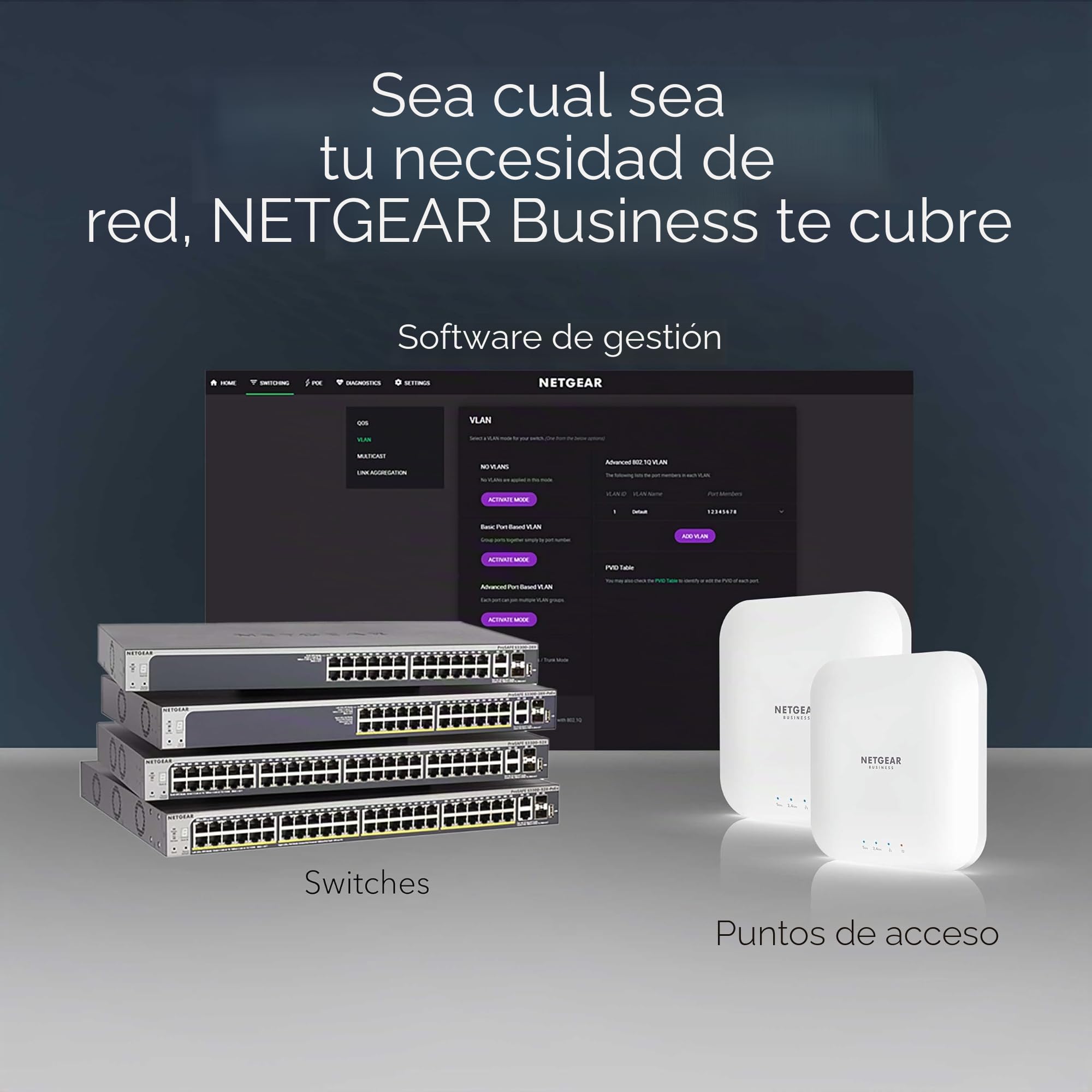 Netgear Switch de Red Multi-Gigabit Ethernet de 8 Puertos, MS308, de 1G/2.5G, Montaje en Pared o sobremesa y protección de 3 años