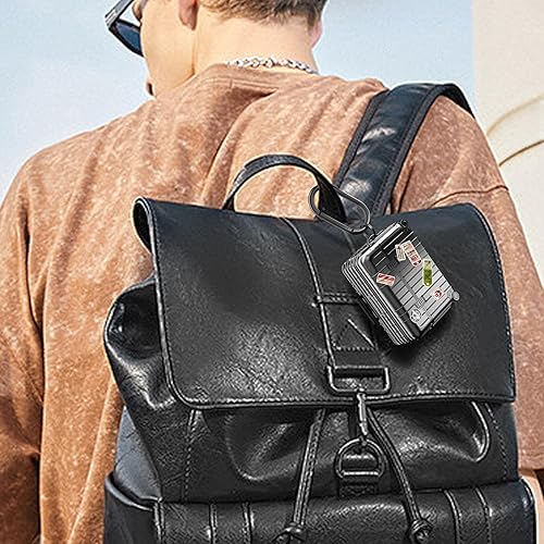 Miniatura 6 de KOREDA Funda compatible con AirPods Pro de 21 generación, bonita y divertida funda con diseño de maleta para Airpods Pro de 21 generación, funda