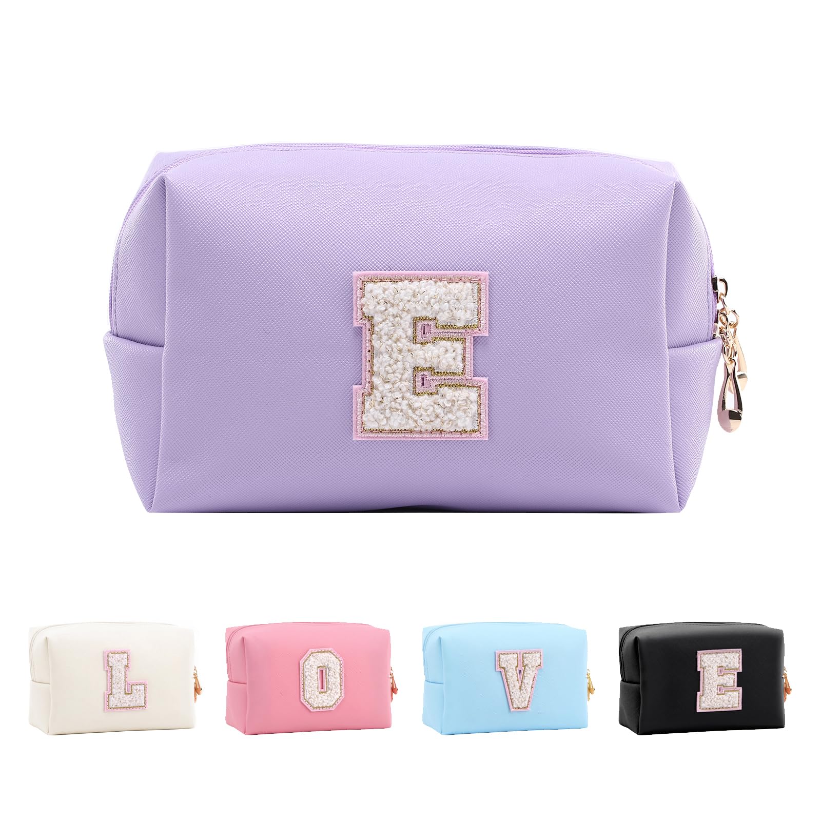 Bolsa de Maquillaje, Bolsa de Cosméticos Impermeable de Viaje, PU Cuero, Neceser de Baño, Bolsa De Aseo Y Almacenamiento para Mujer,Cosas Preppy para niñas Adolescentes (Letra A-Z) — view 26