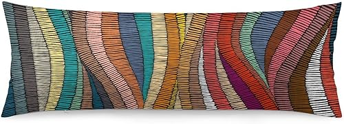 Funda de almohada de cuerpo bohemio con cremallera, funda de almohada decorativa bohemia con mandala, respaldo largo, funda protectora de almohada
