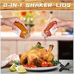 Spice Jars, Spice Avec des jarres Labels-4oz 24pcs, Conteneurs d'épices avec des lides de bambou, contenants assaisonnements avec étiquettes d' Spice imprimées en blanc, organisateur de cuisine, bouteille de spice