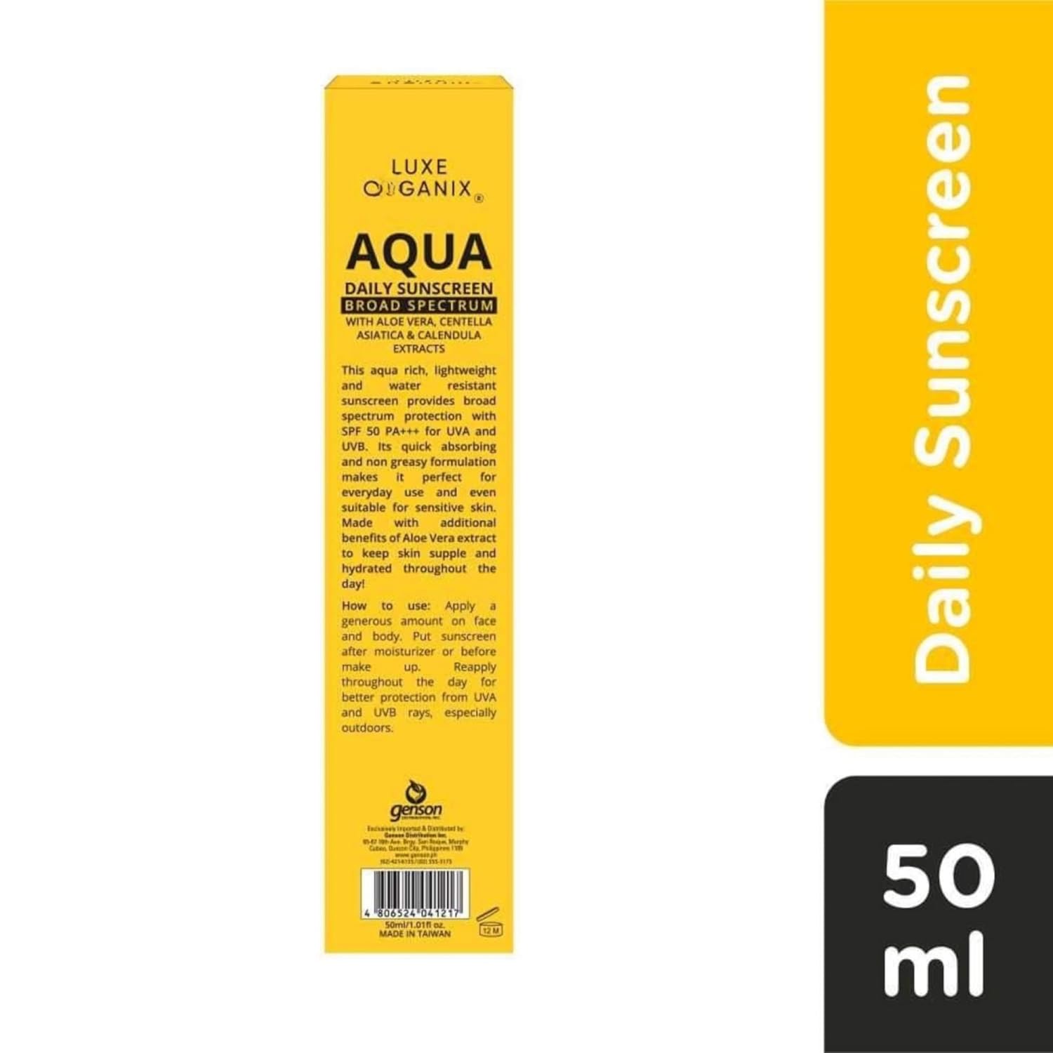 Luxe Or-ganix Philippines Aqua Daily Sunscreen SPF50 (50ml)