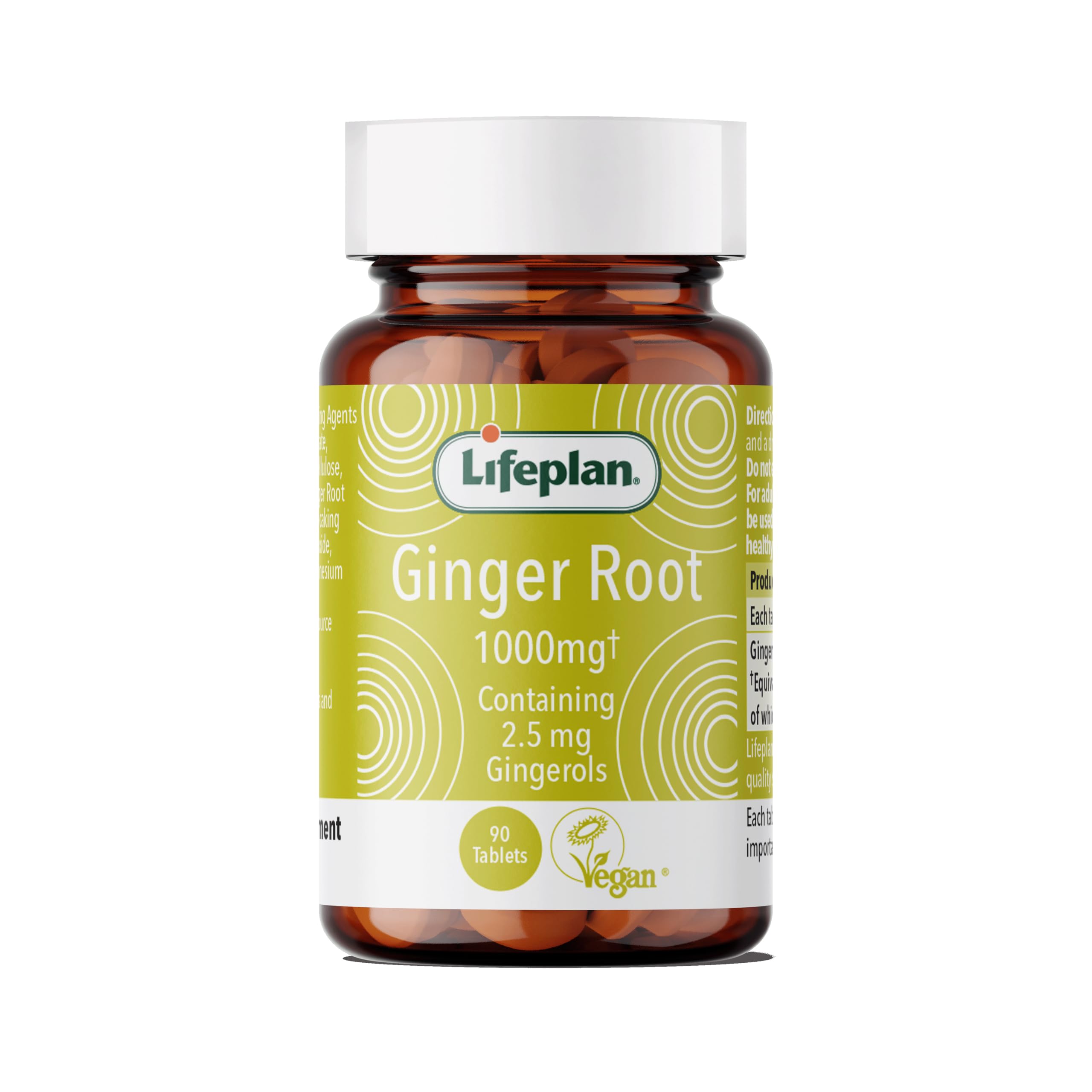 Lifeplan Ginger Root Supplement - 90 Tablets - 131 Grams