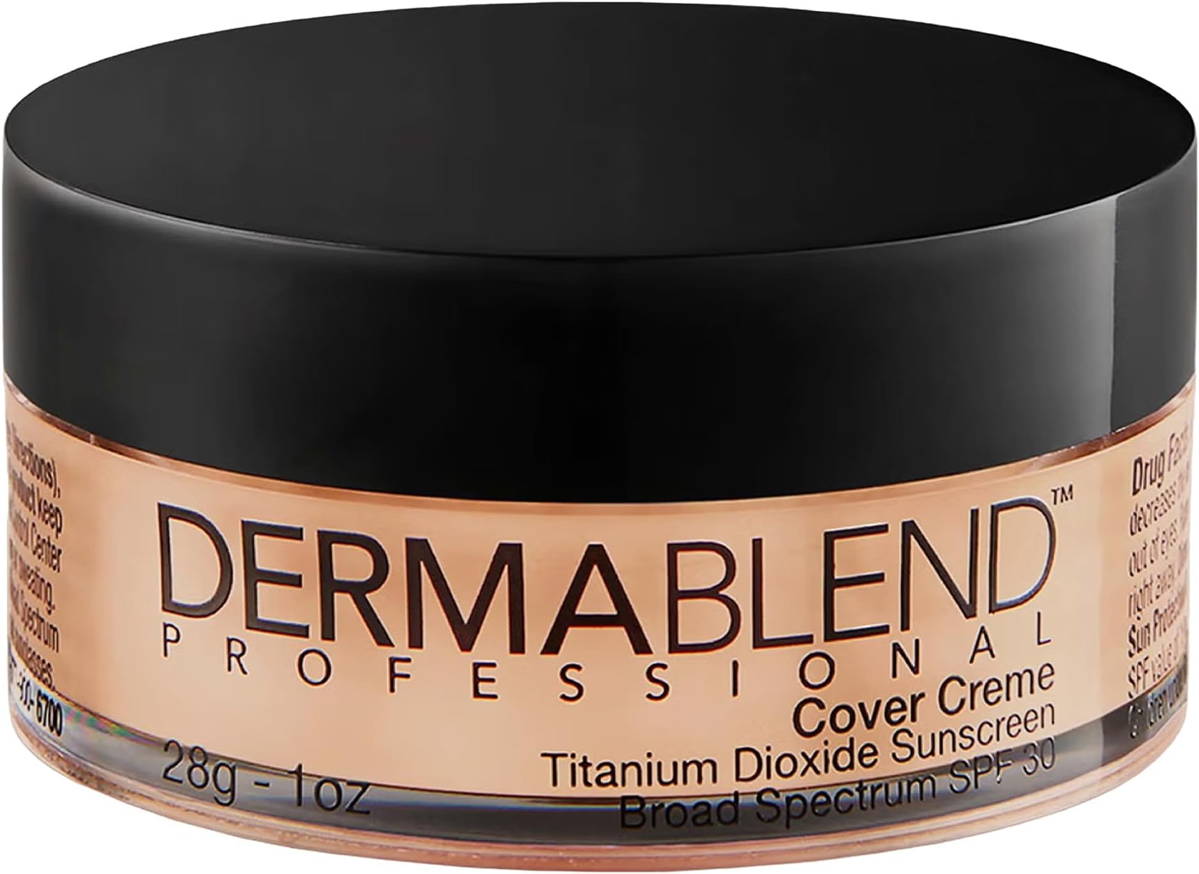 Cover Crème Full Coverage Foundation Makeup, Hydrating Cream Concealer for Dark Circles and Blemishes, Maximum Coverage with Mineral Sunscreen SPF 30, 1 OZ