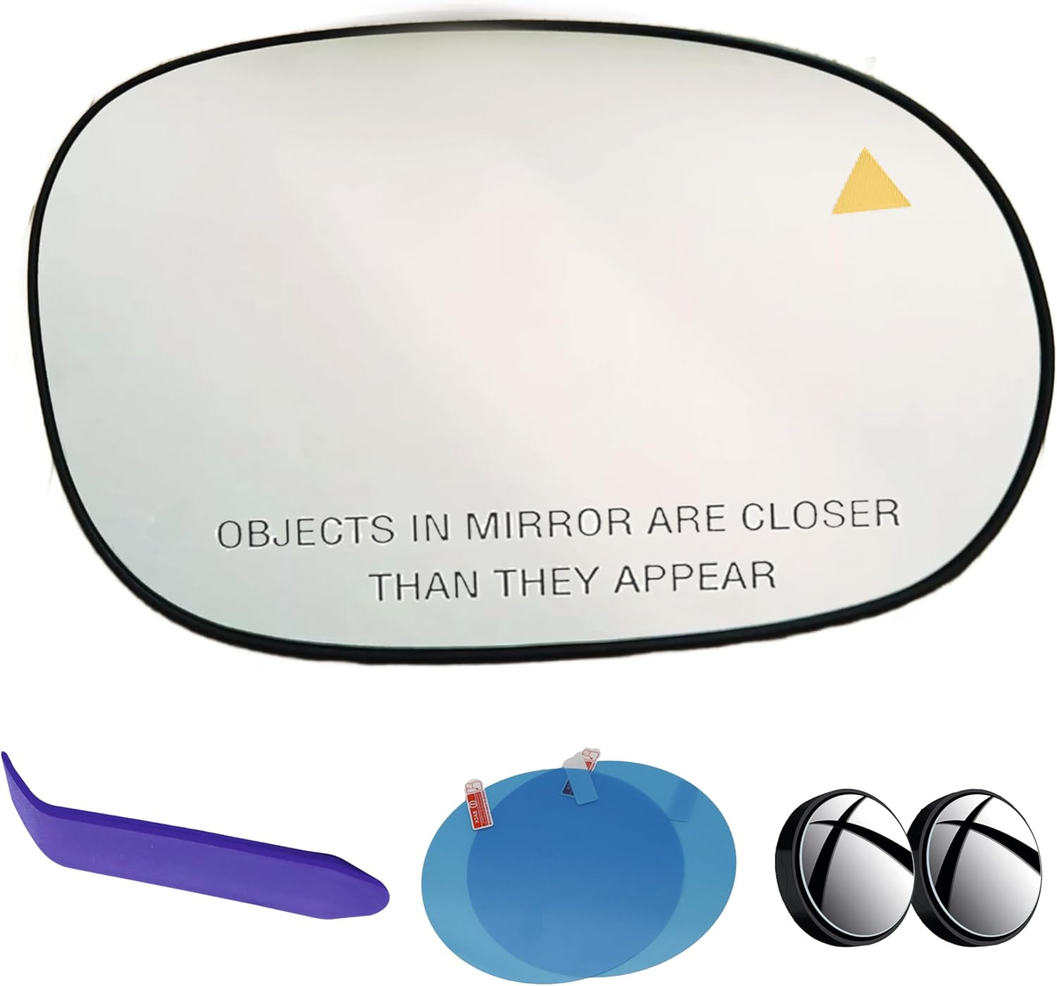 EAP Passenger Side Mirror Glass Compatible with Dodge Challenger 2008-2023, Heated, 68048446AA, 68048442AA, 68064917AA