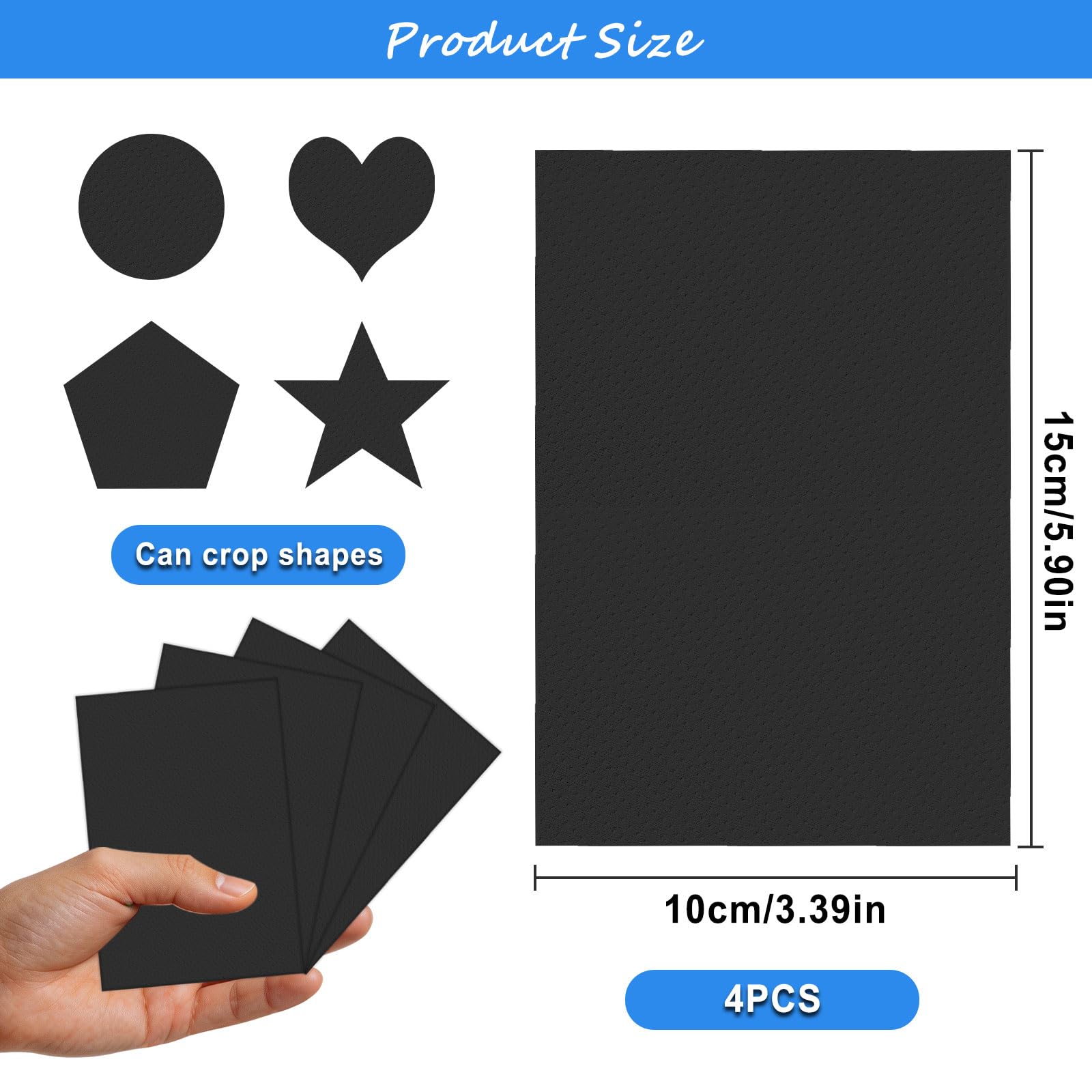 Parche de Reparación de PVC Impermeable, 4 Piezas, para Kayak, Bote Inflable, Canoa