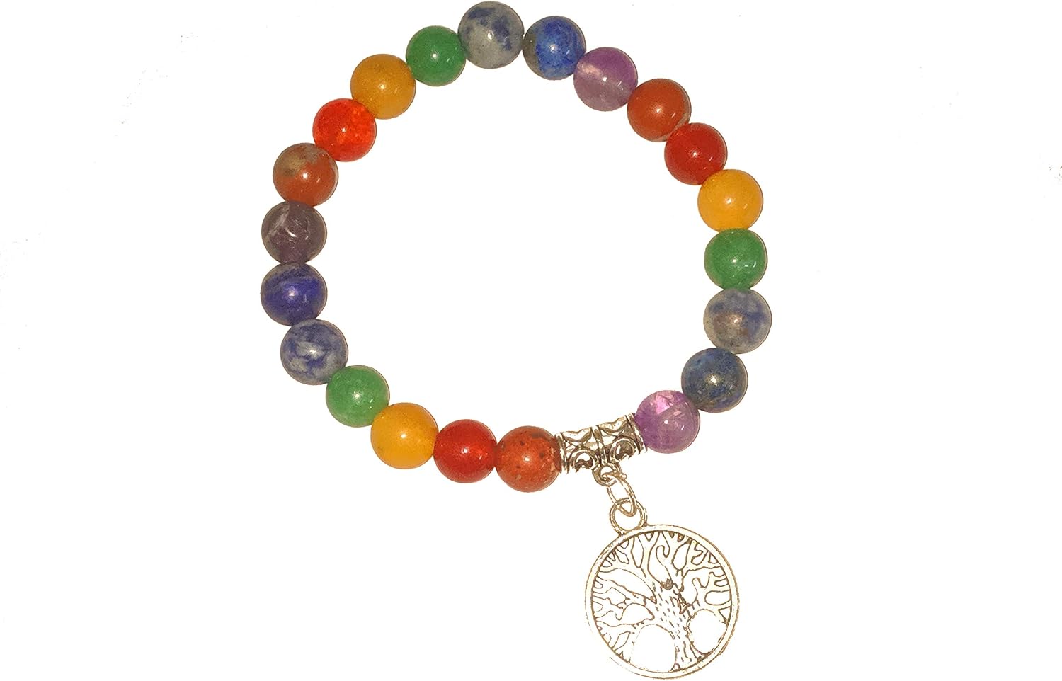 KACHVI Spiritual Gifts For Women Crystals Beads Japmala And Bracelet of 6MM 108 Natural Beads of Turquoise/Firoja Quartz Crystals for Jap Healing Energy Tree of Life Pendant Free - Image 4