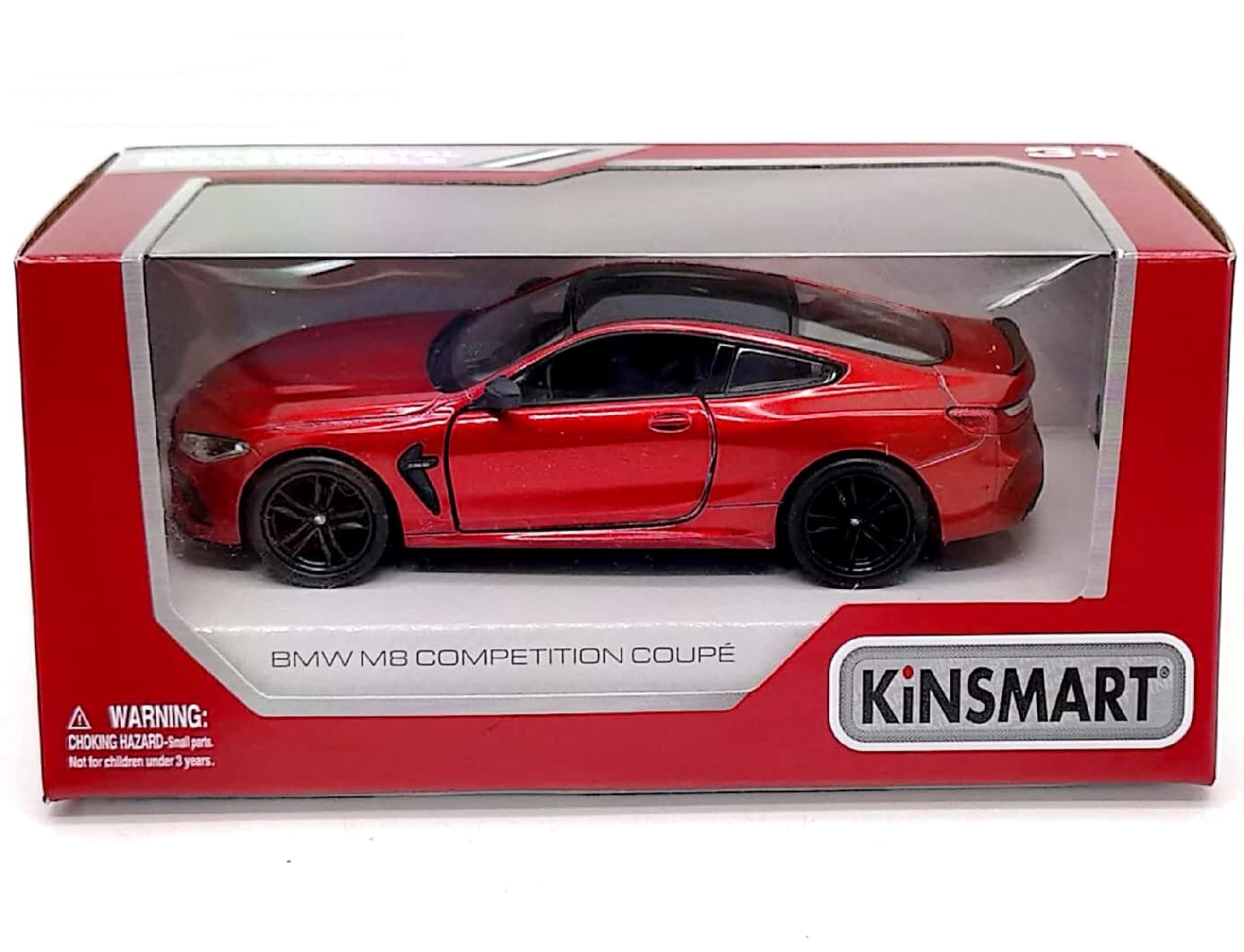 KiNSMART BMW M8 Competition 1:36 Scale 5" Die Cast Metal Model Toy Super Car w/Pullback Action (Red)