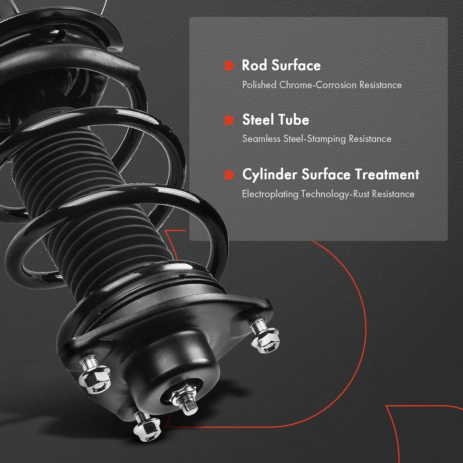 A-Premium Front Pair (2) Complete Strut & Coil Spring Assembly Compatible with Hyundai Tucson 2010-2013 Kia Sportage 2011-2016