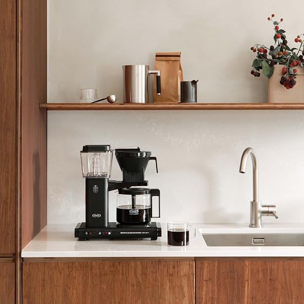 Moccamaster KBG Select, Kaffeemaschine, Filtermaschine Kaffee, Retro, Matt Black, 1.25L - 4