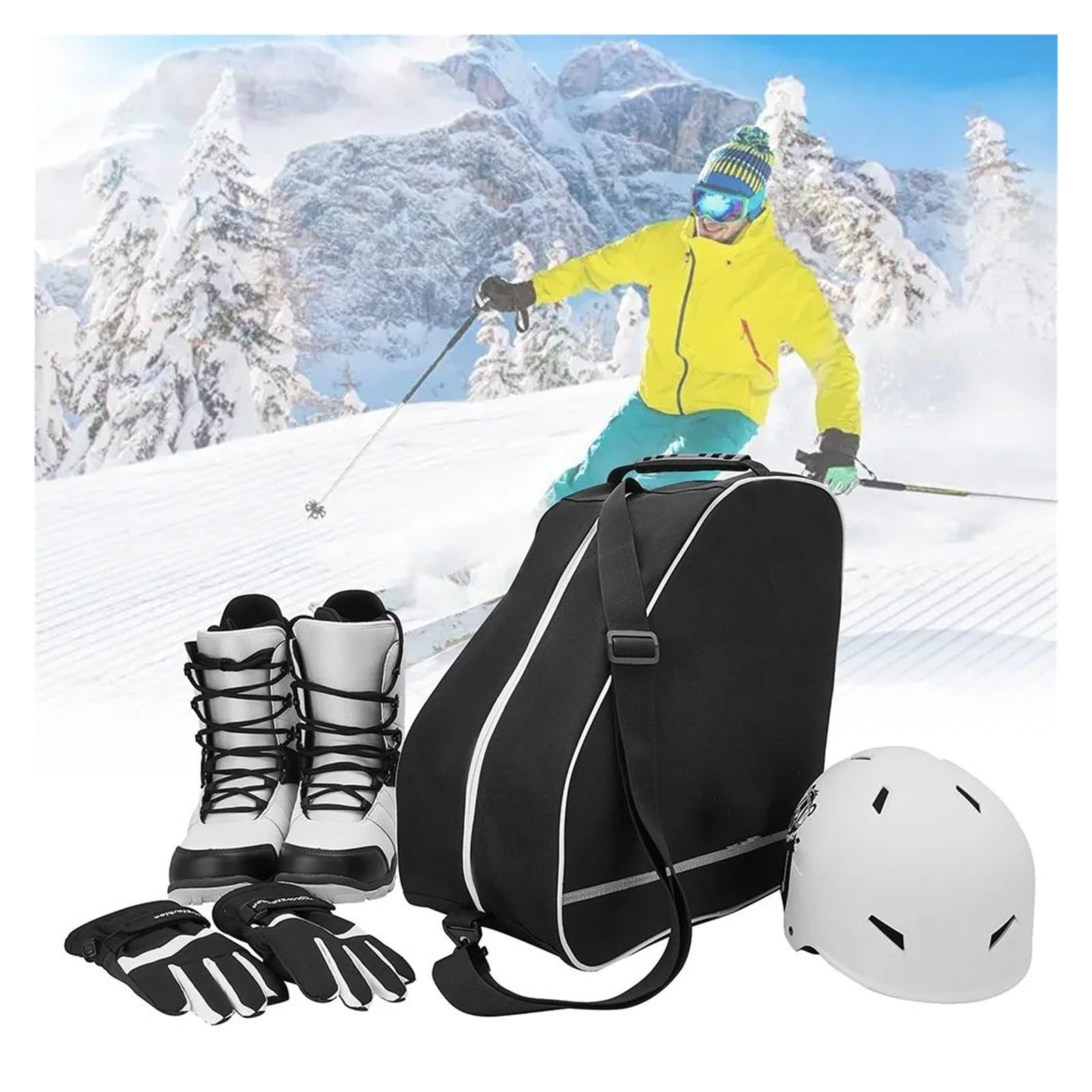 Torby na buty narciarskie Wielofunkcyjna torba na narty i snowboard, odporna na śnieg, przenośne buty śnieżne, akcesoria do bagażu podróżnego torba bagażowa