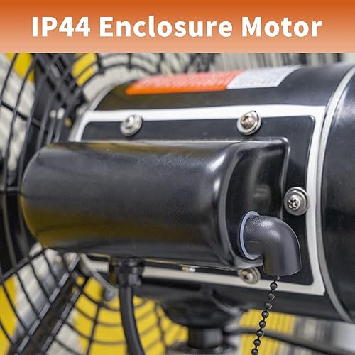 Miniatura 38 de HiCFM Ventilador de pared industrial de 2500 CFM de 12 pulgadas, ventilador de pared de alta velocidad de 3 velocidades con motor de carcasa IP44