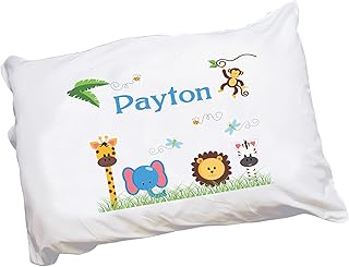 My Bambino Personalized Childrens Pillowcase with Jungle Animals Boy Design