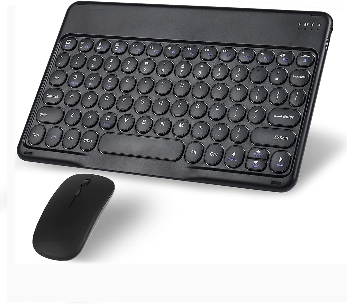 Wireless Bluetooth Keyboard and Mouse Combo Portable Mini Small Slim Typewriter Compact Ergonomic Travel Bluetooth Keyboard Mouse for iPhone iPad Mac MacBook Pro Laptop Android Phone Samsung Tablet