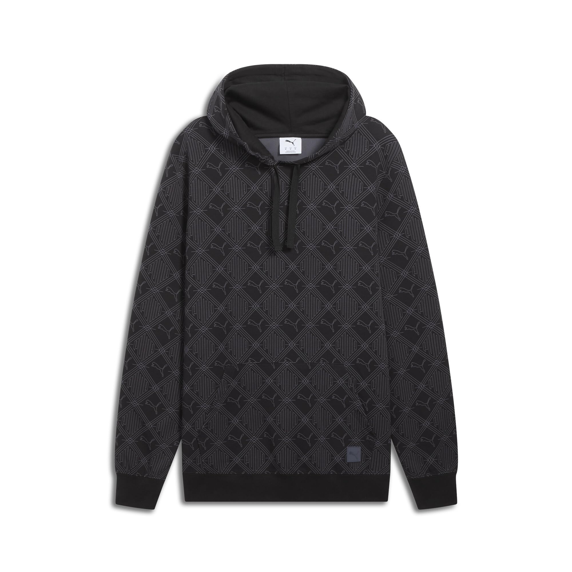 Mens Squad Graphic Hoodie Casual Outerwear Casual Pockets - Grey