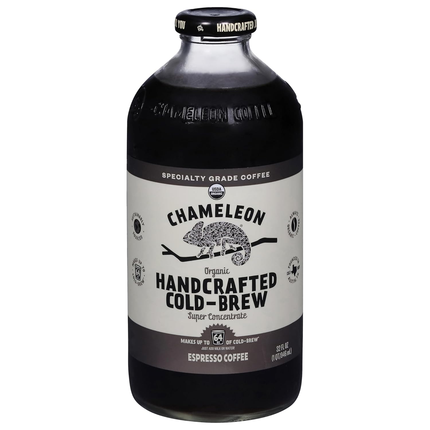 Chameleon Cold Brew Organic Espresso Cold Brew Coffee, 32 FZ