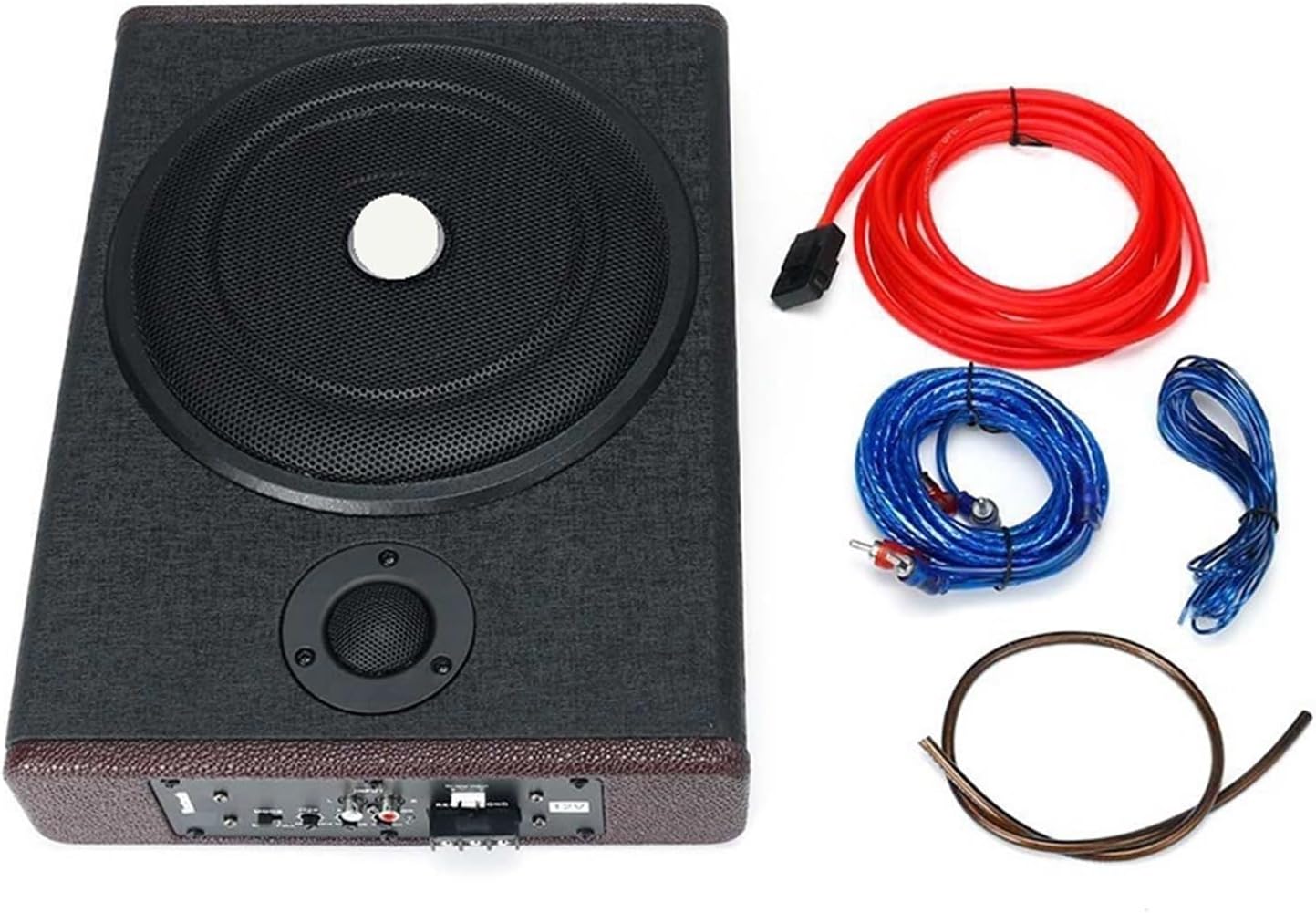 8 inches 600W Car Stereo Subwoofer Active Under Compatible with Seat HiFi Digital Audio Power Amplifier AV Car Auto Amplifier Speakers Car Audio(8")