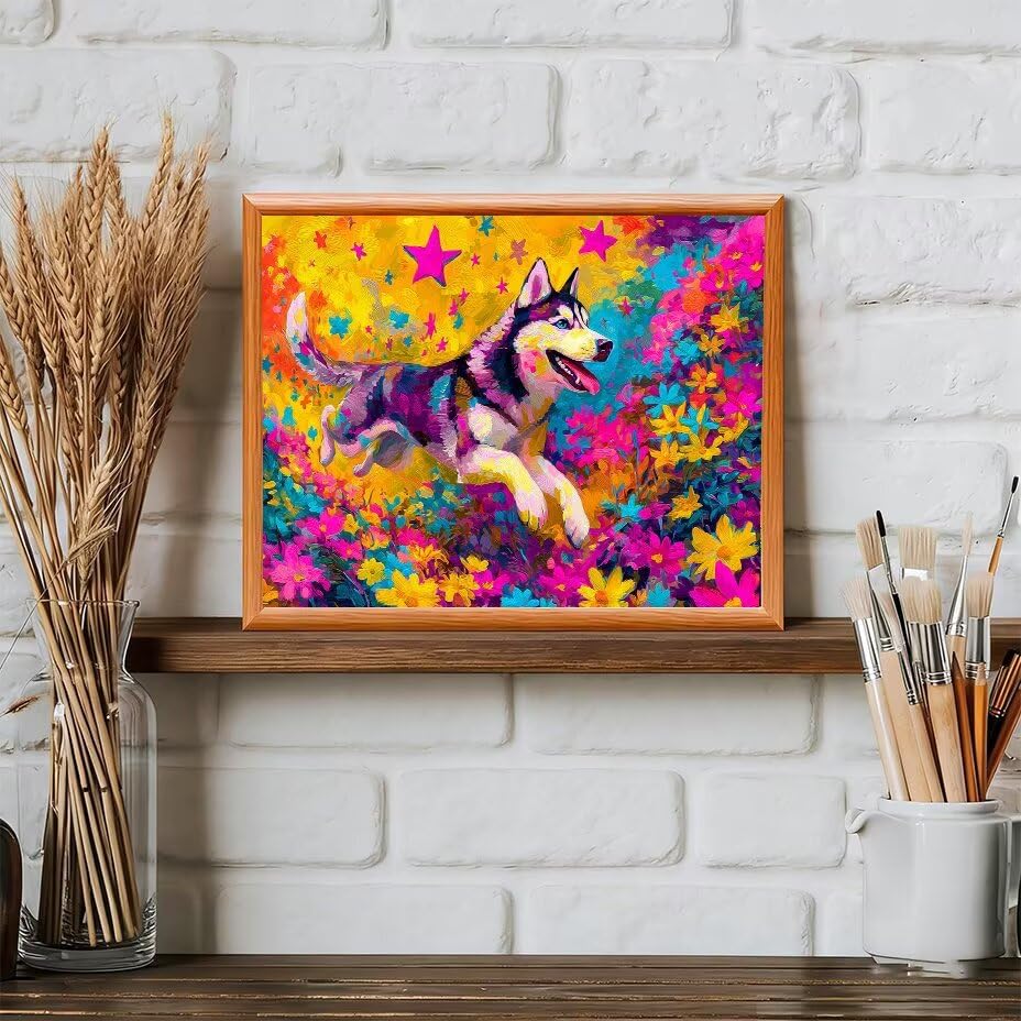 Pintar por números adultos para relajarse en casa con pintura al óleo DIY y pinceles incluidos 3