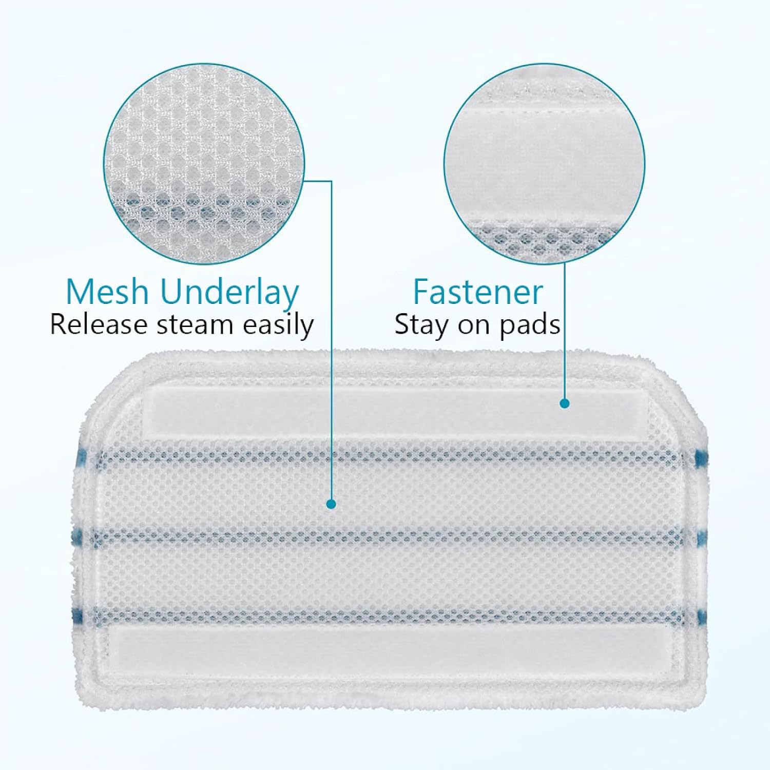 2 Pcs Steam Mop Pads Replacement Compatible with Black Decker SM1600 SM1610 SM1620 HSM13E1 HSM1300FX HSM1321 HSM1361SG Steam Mop