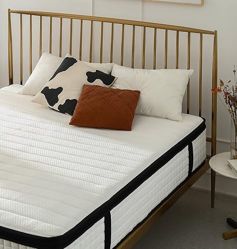 Miniatura 8 de Colchón híbrido de espuma viscoelástica de gel de 12 pulgadas, tamaño matrimonial XL, con resortes ensanchados, firmeza media, apoyo y alivio de