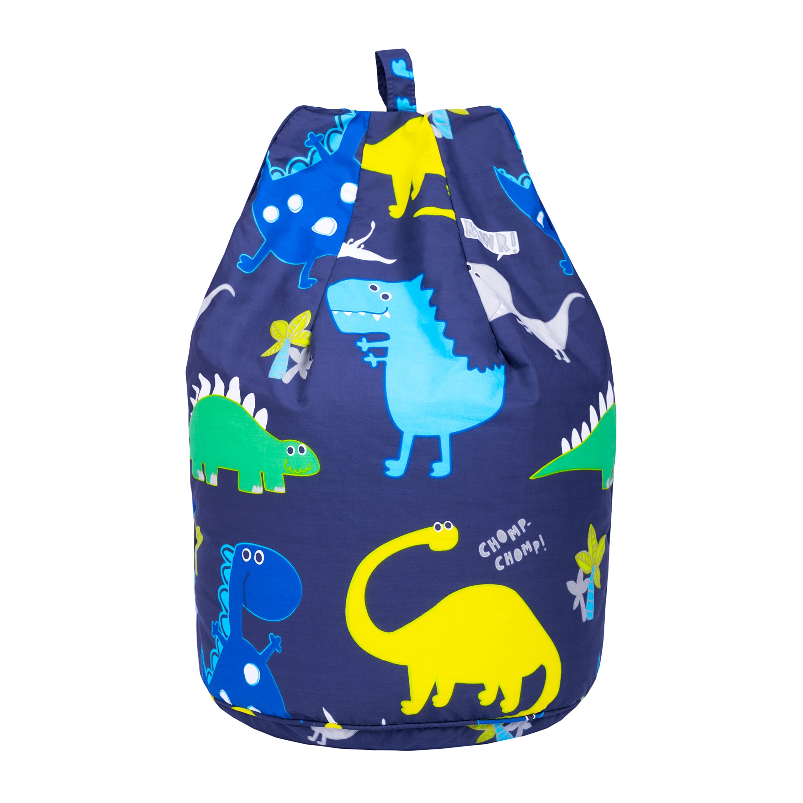 Ready Steady Bed Puff Infantil | Cómodo Puff niños para Interiores y Exteriores | Puf para niños Resistente al Agua | Diseño ergonómico Puff Infantiles | Puff con Relleno Incluido (Dino Dark)